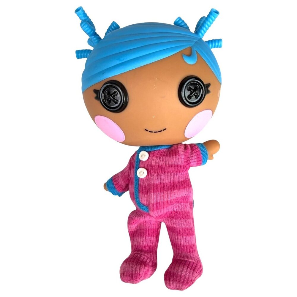 Lalaloopsy Doll Little Bundles Snuggle Stuff Blue Silly Hair & Pink Pajamas 7.5”